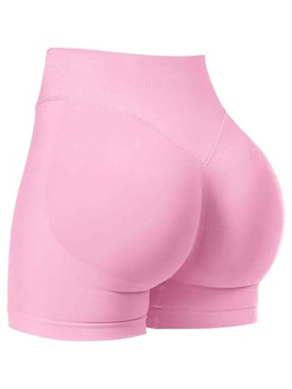 Nylon Spandex Hidden Scrunch Butt Lifting High Waist Biker Yoga Shorts